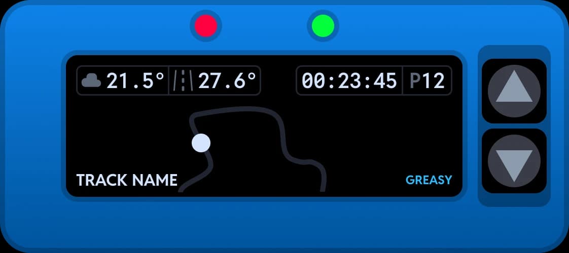 Chrono dashboard Lap Map screen