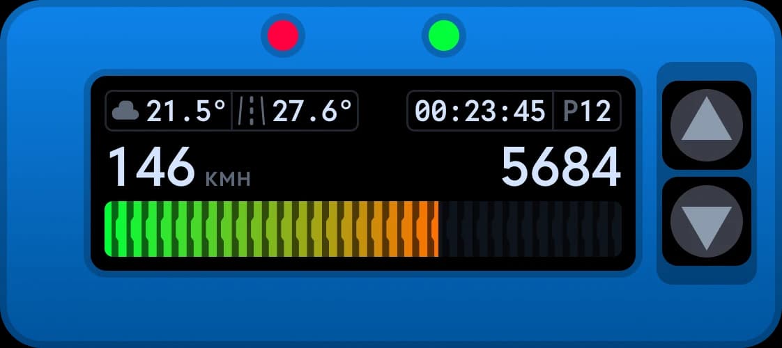 Chrono dashboard Speedo screen