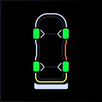 The Damage Adaptive Display Zone on the dash
