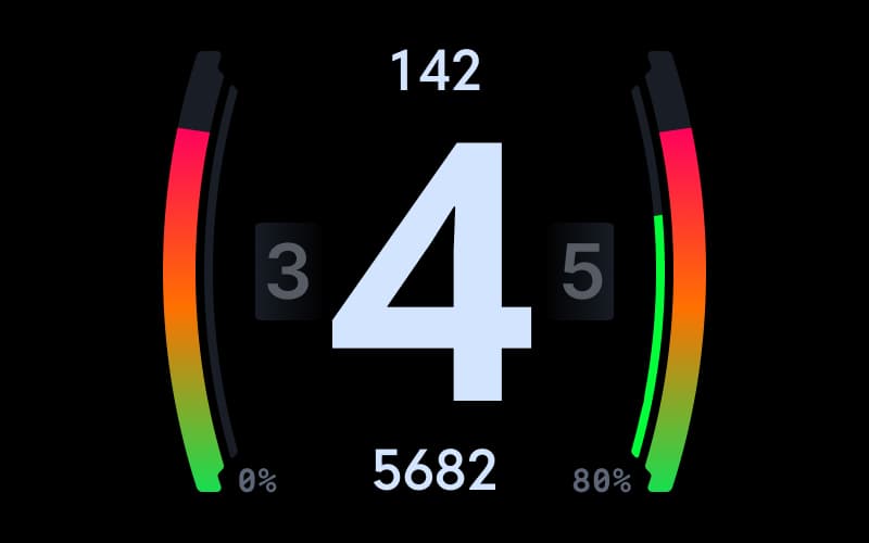 Endurance dashboard Gauge style option Plain