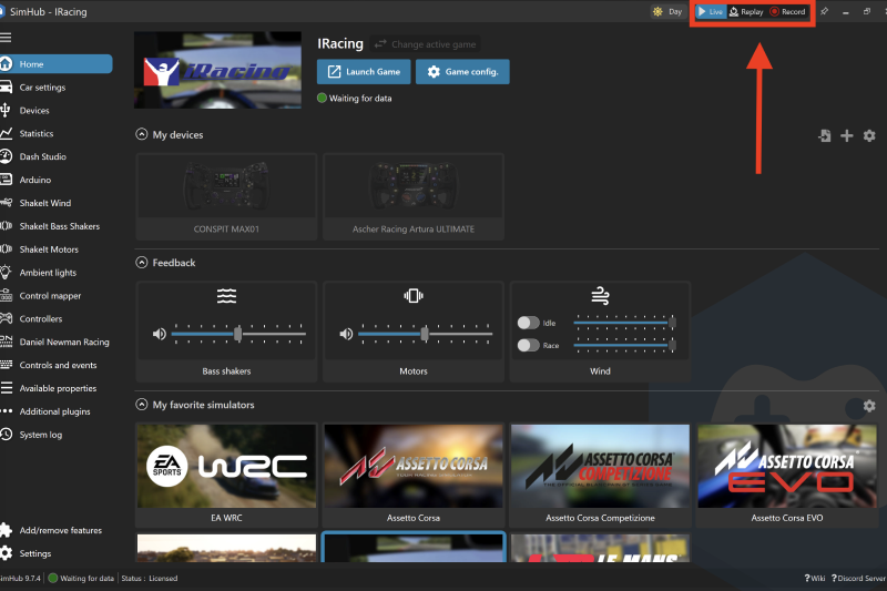 Step 2: Navigate to Recording Controls